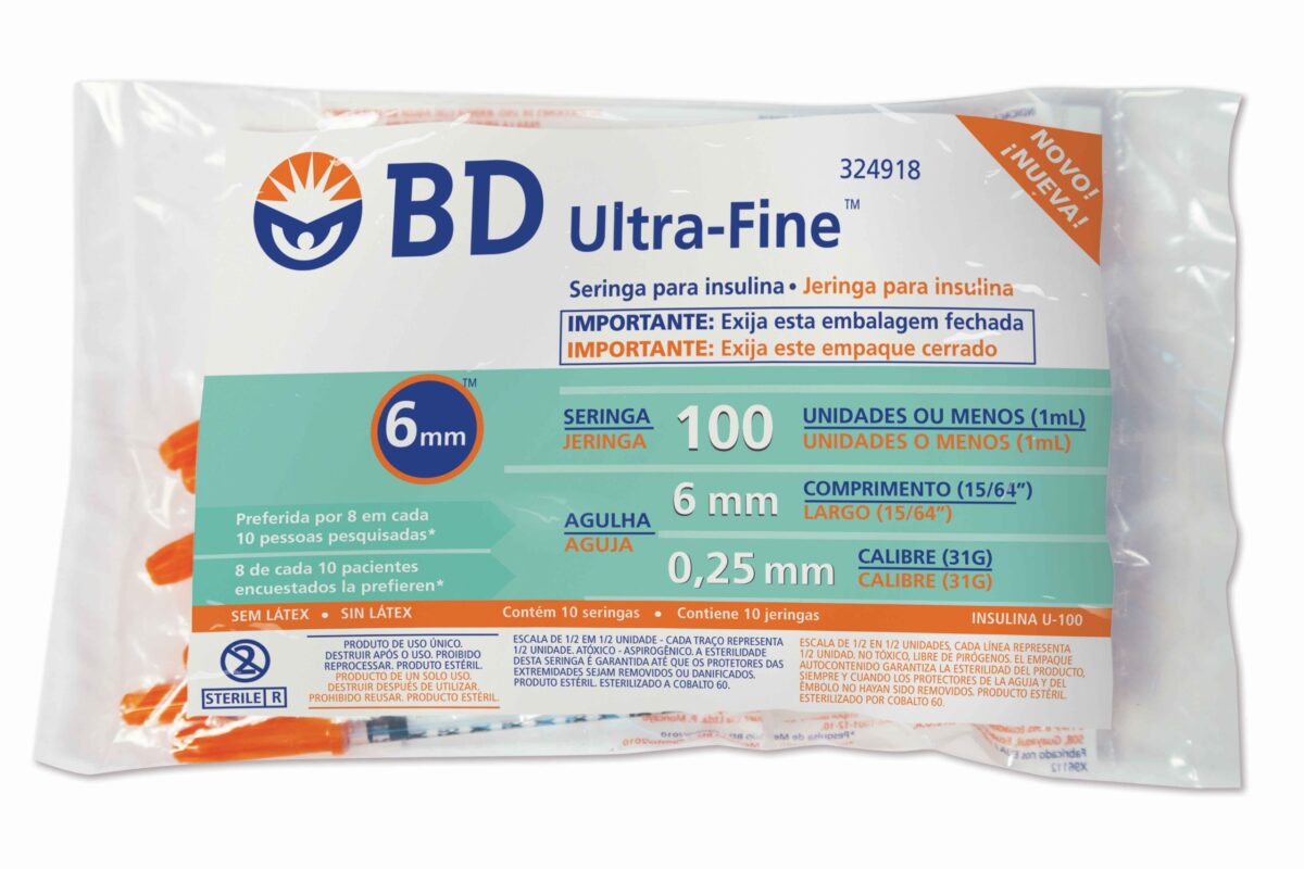 Seringa de insulina BD Ultra-Fine 100UI