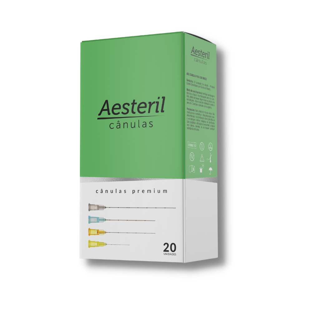 AESTERIL Cânulas 22Gx50MM 20un