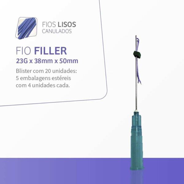 Fios de PDO i-THREAD Filler cânula 23G - 38x50mm